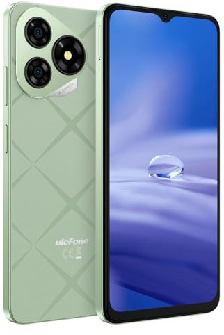 Ulefone 4G Telefono Cellulare Android 14 NOTE 19, Slot per 3 Carte, Octa-Core 6GB+32GB (512GB Esterno), Smartphone DUAL SIM, 6,56'' HD+, Fotocamera 8MP+5MP, 5000mAh, Sblocco Facciale GPS Verde