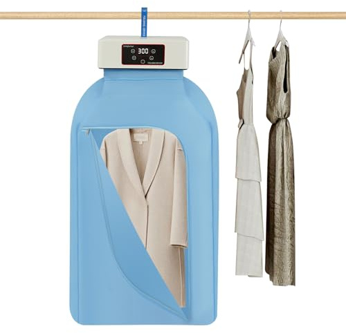 HarBin-Star 600 W bärbar värmepumpstork, elektrisk liten värmepumpstork, med fjärrkontroll, tre torklägen, 20–600 minuter, varmluftstork, liten