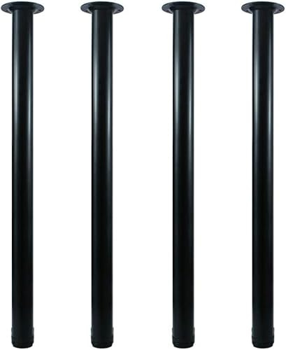 QLLY Table Legs 80cm/31.5 inch Adjustable Metal Desk Legs, 4 Pcs Furniture Legs, DIY Office Table Leg (80cm, Black)