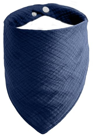 ICEMOOD Bandana Chien Bleu Marine – Coton Fermeture Pression, Écharpe Chien Moyen/Grand, 16-40 kg