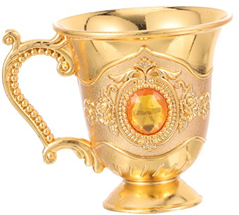 Alipis Copa De Vino Pequeña De Metal Elegante Hogar Europeo Decorativa para Beber Diseño De Cáliz y Detalles De Metal