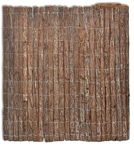 Nqyjm Recinzione Decorativa Recinzione in Corteccia 400 x 100 cm, Recinzione per Animali per Esterni, Cortile, Terrazza, Giardino