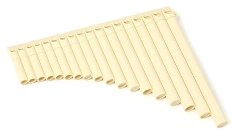 Mini flauta de Pan portátil Flauta de Pan profesional con llave C, instrumento Musical portátil 18 tubos, Mini flauta plástico(Beige-18)