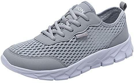 Zapatillas deportivas para hombre, de malla suave, acolchadas, suela gruesa y sin caída, almohadillas metatarsianas, zapatillas de correr, con cordones bajos, lengüetas profundas, bádminton, gimnasio