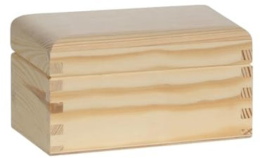 Caja, caja de té té pequeñas piezas de caja de almacenamiento de madera con compartimento Separación en diferentes tamaños, madera, Kiste 2 Fächer. 15 x 9.5 x 8.5 cm