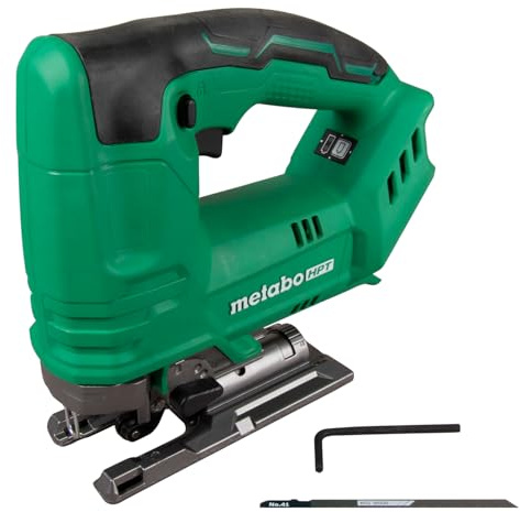 Metabo HPT 18V Cordless Jig Saw, Lightweight Design at 4.2 lbs, 2,500 Strokes Per Minute, 4 Cutting Modes, Tool-Less Blade Change, LED Light, Dust Blower, Tool Body Only, C3607DBQ4