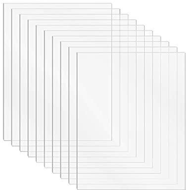 DRERIO 10 Stück Acrylscheiben Klein Acrylglas 1mm Acrylplatten Glas klar Plexischeiben Klare Kunststoffplatte für Fotorahmen, Projektausstellung, Malerei etc (15 x 10 cm)