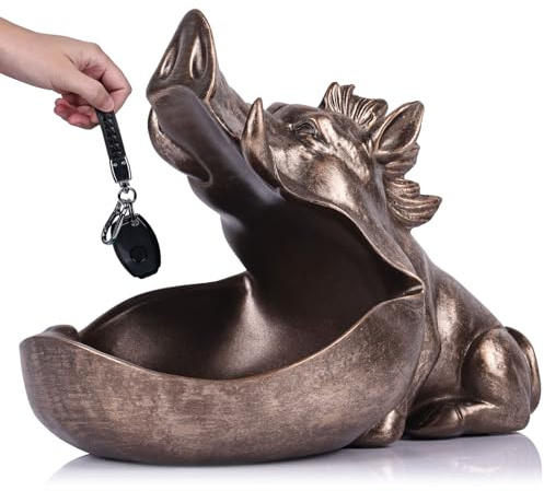 Harts Vildsvin Skulptur Godisfat Kakaburk Nyckelskål Presenter, Kopparfärg Vildsvinsdekor Staty Staty för modern heminredning Entrébord Matbordsdekoration Kontor Förvaring av små föremål