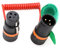 HangTon XLR 3 Pin Audiokabel für Mikrofon Sony FX3 FX9 Canon Kamera Recorder Mixer Sound Devices Zoom Zaxcom, rechtwinkliges Low-Profile, rot geflochtenes Spiralkabel