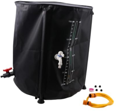 Fenteer Système de Récupération d'eau de Pluie Pliable Tonneau de Pluie Pliable de 200 litres