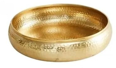 BRACOP® Cuenco Decorativo de Metal para Flores flotantes y Velas de té Cuenco Redondo para postres Cuenco Artesanal para Servir. Decoración de Diwali Usos múltiples Pooja y rituales de Boda.