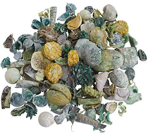 Othmar Decorations Exoten Potpourri Trockenfrüchte 120g Naturmaterial Herbst Dekoartikel Grün
