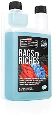 P & S PROFESSIONAL DETAIL PRODUCTS - Rags to Riches - Premium Microfiber Detergent, Deep Cleans and Restores, Safe on All Fabrics, Highly Concentrated, Next Generation Cleaning Technology (1 Quart)