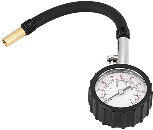 Tire Pressure Gauge with Flexible Hose, Tire gauge,Three-in-one inflator, chuck and gauge,Motorcycle Tyre Tire Pressure Gauge Meter Tester air tools for Car Truck Motorcycle Bike Wheel Tools