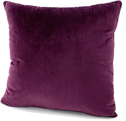 heimtexland ® Samt Kissenhülle Velvet Dekokissen Ultra weiches Sofakissen Typ641 40x40 cm aubergine