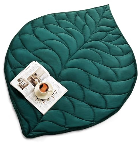 Kaisa Weighted Lap Blanket 5 lbs 41 x 53, Cozy Luxury Crystal Velvet Small Weighted Blanket for Adults, Portable Travel Weighted Blanket for Relaxation, All-Season Blanket, Machine Washable, Green