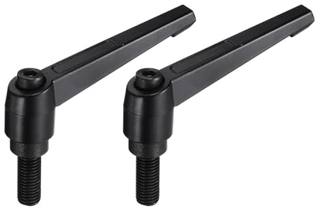QUARKZMAN Maniglia Regolabile Leva Di Bloccaggio M12 X 32mm Sgancio Rapido | Filettatura Pulsante Cricchetto, Perno Filettato Maschio Manopole Bloccaggio Rotazione, Viti Maniglie Sgancio Rapido Bullone