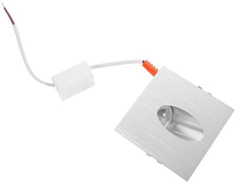 HOMSFOU Lámpara Led Cuadrada Para Escaleras De Aleación De Aluminio, Luz De Pared Empotrada Blanco Frío 6000-6500k, Iluminación Interior Para Pasillos y Sótanos, Paquete Individual