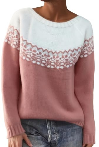 TOFOTL Blusa Mujer Manga Larga Anchos Sexy Jersey Otoño 2025 Ropa Elegante Rayas Camiseta Termica Camisa Blanca Manga Larga per Entretiempo Camiseta Neopreno Mujer +para Rosa Claro XL
