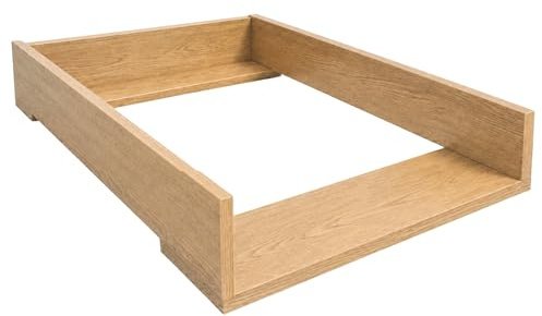 ComfortCove Skötbordstillsats, Raka Sidor, 53,2 x 70 cm, EK | Skötbordstopp för Byrå Justerbar Utdragbar 34–50cm, Skötbordsinsats baby, Skötfäste, Skötbordspåbyggnad för Byrå
