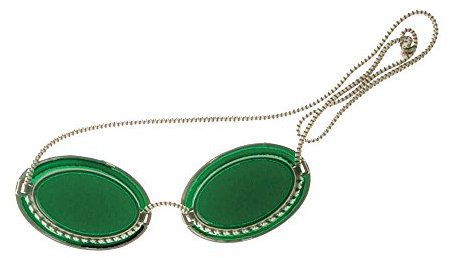 1x Behrend Höhensonnenbrille, UV-Brille, Solariumbrille, UV-Augenschutz, grün, Universalgröße