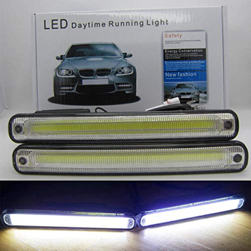 FOLGEMIR COB LED Tagfahrlicht, 12V DC Tagfahrleuchten, E4 Scheinwerfer, Nebelscheinwerfer, Weiß