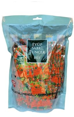 EYÜP SABRI TUNCER Lingettes Humides Parfumées à la Mandarine, Lot de 150 Lingettes Individuelles, Doypack, 5x10 cm