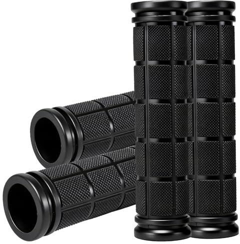 CHUNZEXI 4 PCS Bike Handlebar Grips, Rubber Bicycle Bar Grips Replacement, Non-Slip Handle Grips for Kids Bikes, Scooters, BMX, Mountain & Cruiser Bikes (Black)