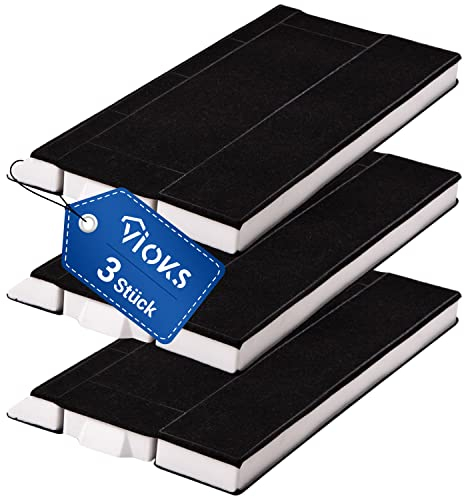 VIOKS Lot de 3 filtres à charbon actif pour hotte aspirante - 380/395 x 175/196 x 30 mm - Remplace Bosch DHZ4506 434229 00434229 Siemens LZ45501 Neff Z5144X1 Z5144X5 Constructa CZ5144X5 5 - Filtre