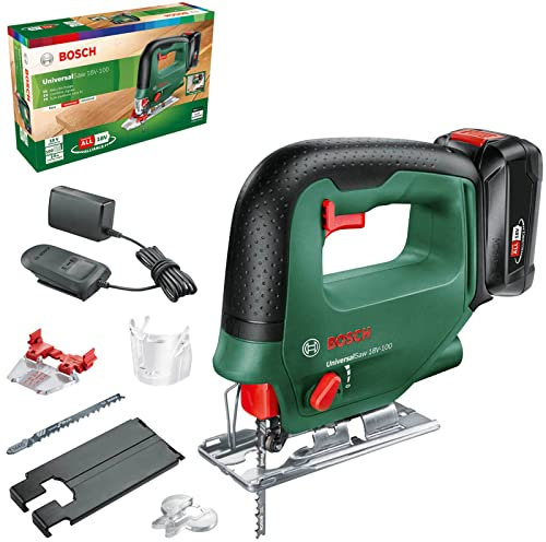 Bosch Home and Garden Cordless Jigsaw UniversalSaw 18V-100 (1x 2.0Ah Battery, 18 Volt System, in Carton Packaging)