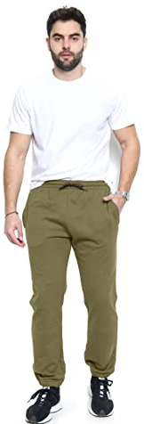 SKYTEX UK Mens Fleece Jogging Bottoms S-6XL (M, Olive)
