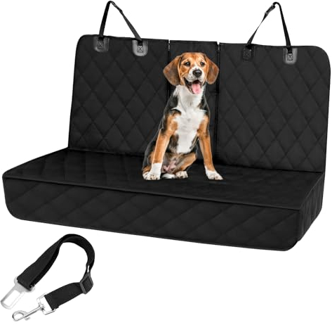 QWORK® Waterproof Back Seat Cover for Dogs Car Seat Cover Car Seat Protector Rear Seat Covers for All Cars, Minivans, and SUVs