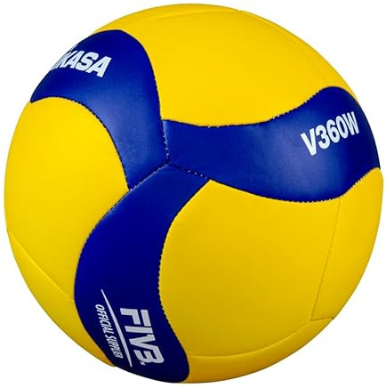 Mikasa Indoor Volleyball V360W Soft Material and for Practice (Blue/Yellow)