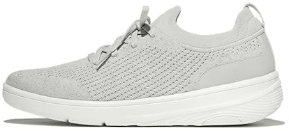 Fitflop Super-Q Knit Slip-ON - Tenis con Cordones para Mujer, Color Gris ártico/Plateado, Talla 5, Gris ártico y Plateado, 38 EU