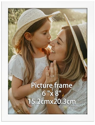 Ditwis Cornice 15x20, Cornice Bianca adatta per 20x15 cm Foto e Immagini, per Pareti e Tavoli, Portafoto per Soggiorno, Camera da Letto e Ufficio