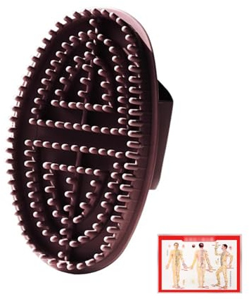 KANLVU Manual Meridian Pressure Brush Whole Body Relaxation Massage Brush for Belly Fat Body Brushes Hair Scalp Shower Meridian Brush(Brown,1pcs)