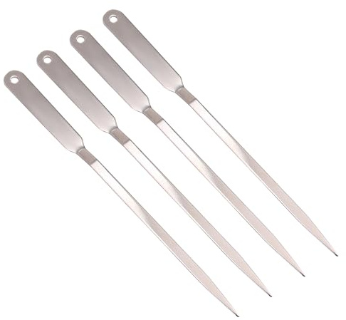 Tinoaly 4st Stycken Brevöppnare, Rostfritt Stål Brevöppnare Verktyg Kuvert Omslagspappersskärare för Hemmakontor Skola Presentinslagning (Silver)