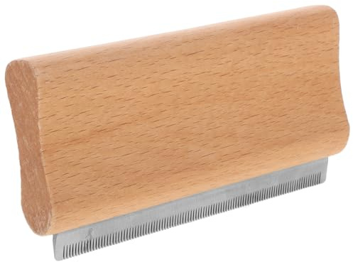 BESTOMZ Cepillo Grande Cuidado de Caballos y Ganado, Peine de Crin de Madera de 12,5 Cm, Herramienta de Aseo para Eliminar Pelo Suelto y Barro, Cómodo y Resistente para Mascotas y