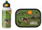 Mepal - Lunch-Set Campus - Lunch-Set für Kinder mit Pop-up Trinkflasche & Lunch Box - Lunch-Set für die Schule oder unterwegs - Spülmaschinenfest & BPA-frei - 400 ml + 750 ml - Dino
