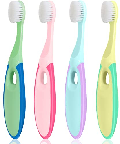baby zahnbürste weich nano zahnbürste ，zahnbürste kinder für2-6 jahre，nano zahnbürste weich 4 Packung(Farbe)