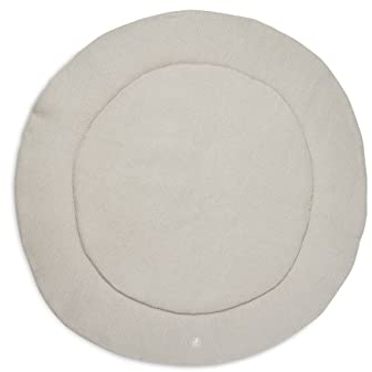 Jollein Krabbeldecke für Baby - Basic Knit, Nougat - Laufgittereinlage - Ø 95 cm - Spieldecke Baby - Beige