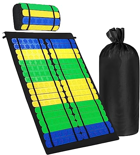 High Pulse Eco Set di tappetini per agopressione con magneti in fibre naturali stimola la circolazione sanguigna e risolve il dolore e la tensione