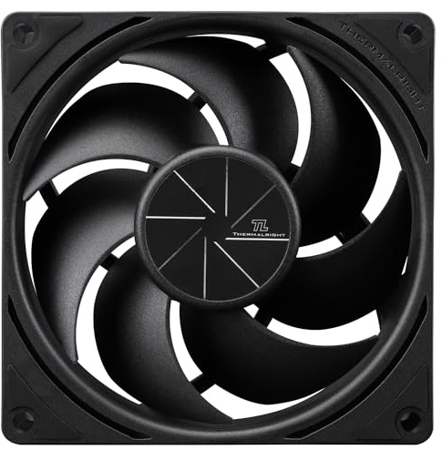 Termalright TL-P9 CPU-fläkt datorväska fläkt tyst 4-stifts PWM PC-fläkt, högpresterande 92 mm silverkylfläkt, 2 200 varv/min hastighet, CPU-fläkt (svart)