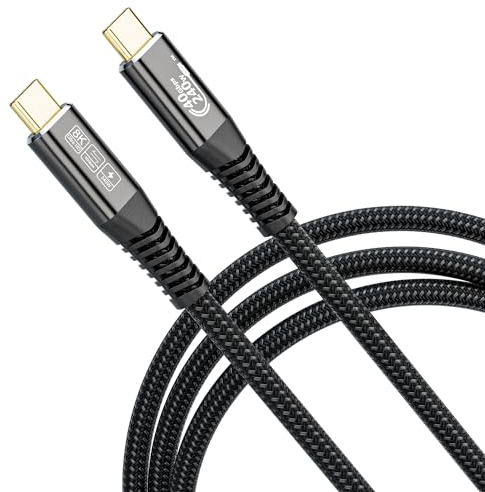 CAKOBLE usb 4 kabel 2m, mit thunderbolt 4 kabel,Kompatibel mit thunderbolt 3 kabel usb c 3.2 kabel Unterstützt 8K HD Display, 40 Gbit/s, 240W USB-C auf USB-C, fürTyp-C Laptops, Hub, Docking-Station