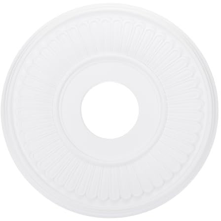 PATIKIL Ceiling Medallion, 13 OD x 3.43 ID PU Decorative Ceiling Light Medallion Chandelier Medallion Traditional Ceiling Light Cover Plate for Ceiling Light Fixtures Fans, White