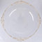 Villa d'Este Home Tivoli Set of 6 Underplates Ø 33 cm Transparent with Gold Piping, Baroque