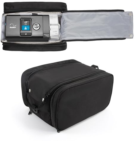 EHRBGK reseväska för CPAP-enheter och tillbehör, CPAP resväska förvaring organiserare förvaringsväska för ventilation, kompatibel med ResMed AirMini-maskin och tillbehör