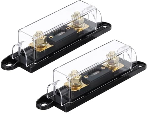 QUARKZMAN 2 Set Portafusibile ANL 150 A 32 V Kit Portafusibile ANL 150 A Fusibile 0/2/4/8 Gauge AWG Portafusibile Inline Scatola Fusibile Portafusibile Auto Per Radio Audio Inverter