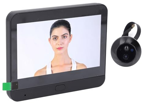 KIMISS Système d' Vidéo sans Fil, sécurité Domestique, Sonnette 1080P avec écran Couleur de 4 Pouces et Vue Grand Angle de 120 °