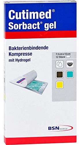 Cutimed Sorbact Gel Kompressen 7,5x15 cm